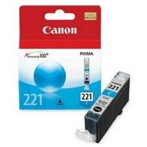 Cartouche d'encre Cyan d'origine OEM Canon 2947B001 (CLI-221)