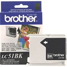 Cartouche d'encre Noir d'origine OEM Brother LC51BK (LC51)