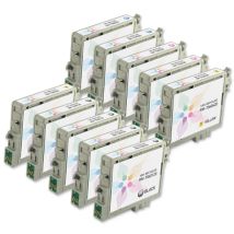 Cartouches d'encre Réusinées Epson T060 (Ensemble de 10 cartouches) pour Imprimante C88, CX4200, CX4800 & CX7800