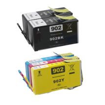 Ensemble de 5 Cartouches HP 902XL Réusinées Haut Rendement