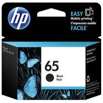 Cartouche d'encre Noir d'origine OEM HP 65 BK (N9K01AN)