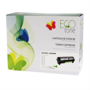 Cartouche Toner Lexmark 51B1000 Noir Recyclé Écoresponsable *Fabriqué au Quebec*