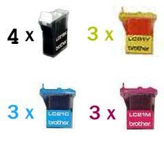 Cartouches d'encre Compatibles Brother LC21 (Ensemble de 13 cartouches)