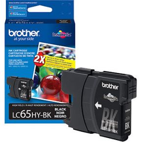 Cartouche d'encre Noir d'origine OEM Brother LC65BK (LC65) Haut Rendement