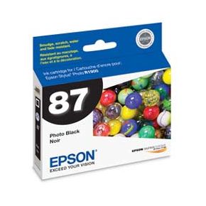 Cartouche d'encre Noir Photo d'origine OEM Epson T087120 (T0871) 