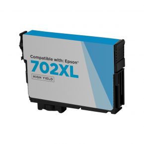 Cartouche d'encre Cyan Réusinée Epson 702XL (T702XL220) Haut Rendement