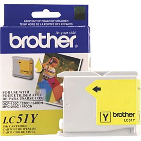 Cartouche d'encre Jaune d'origine OEM Brother LC51Y (LC51)