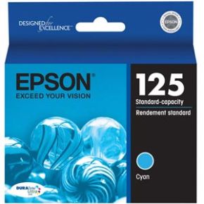 Cartouche d'encre Cyan d'origine OEM Epson T125220 (T1252) Capacité Standard