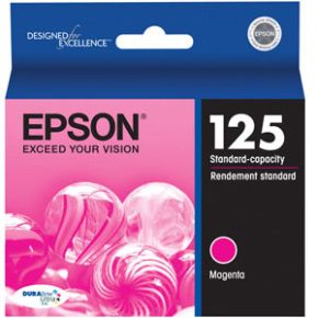 Cartouche d'encre Magenta d'origine OEM Epson T125320 (T1253) Capacité Standard