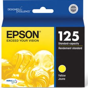 Cartouche d'encre Jaune d'origine OEM Epson T125420 (T1254) Capacité Standard