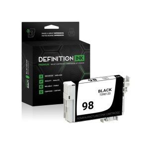 Cartouche d'encre Noir Compatible Réusinée Epson T098120 (T0981) Haut Rendement pour Imprimante Artisan 700, 800