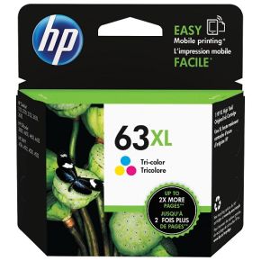 Cartouche d'encre Couleur d'origine OEM Vivera Hewlett Packard F6U63AN (HP 63XL) Haut Rendement