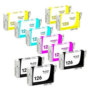 Epson T126 Ensemble de 10 cartouches réusinée - Haut Rendement