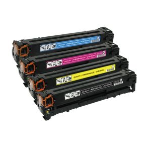 Ensemble de 4 Cartouches Laser Toner Réusinée HP CB540A