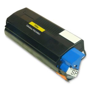 Cartouche Toner Laser Jaune Compatible Okidata 43034801 (Type C6) pour Imprimante C3100 & C3200 Series