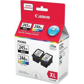 Ensemble De 2 Cartouches Originales Canon PG-245XL / CL-246XL Noir Et Couleurs - Haut Rendement