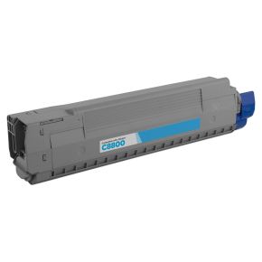 Cartouche Toner Laser Cyan Compatible Okidata 43487735 pour Imprimante C8800 Series