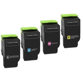 Lexmark C2310 4x cartouches Toner compatibles BK/C/M/Y