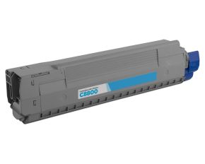 Cartouche Toner Laser Cyan Compatible Okidata 43487735 pour Imprimante C8800 Series