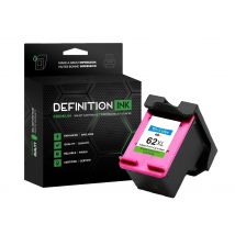Ensemble De 2 Cartouches Reusinees Hp 62xl Noir Et Couleurs C2p05an C2p07an Haut Rendement