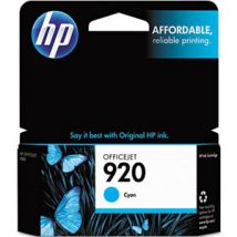 Cartouche d'encre Cyan d'origine OEM Hewlett Packard CH634AN (HP 920)