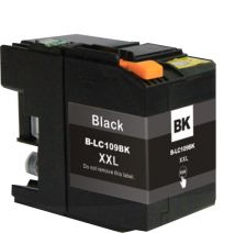 Cartouche encre compatible BROTHER LC109 BK - Extra Haut Rendement - Noir